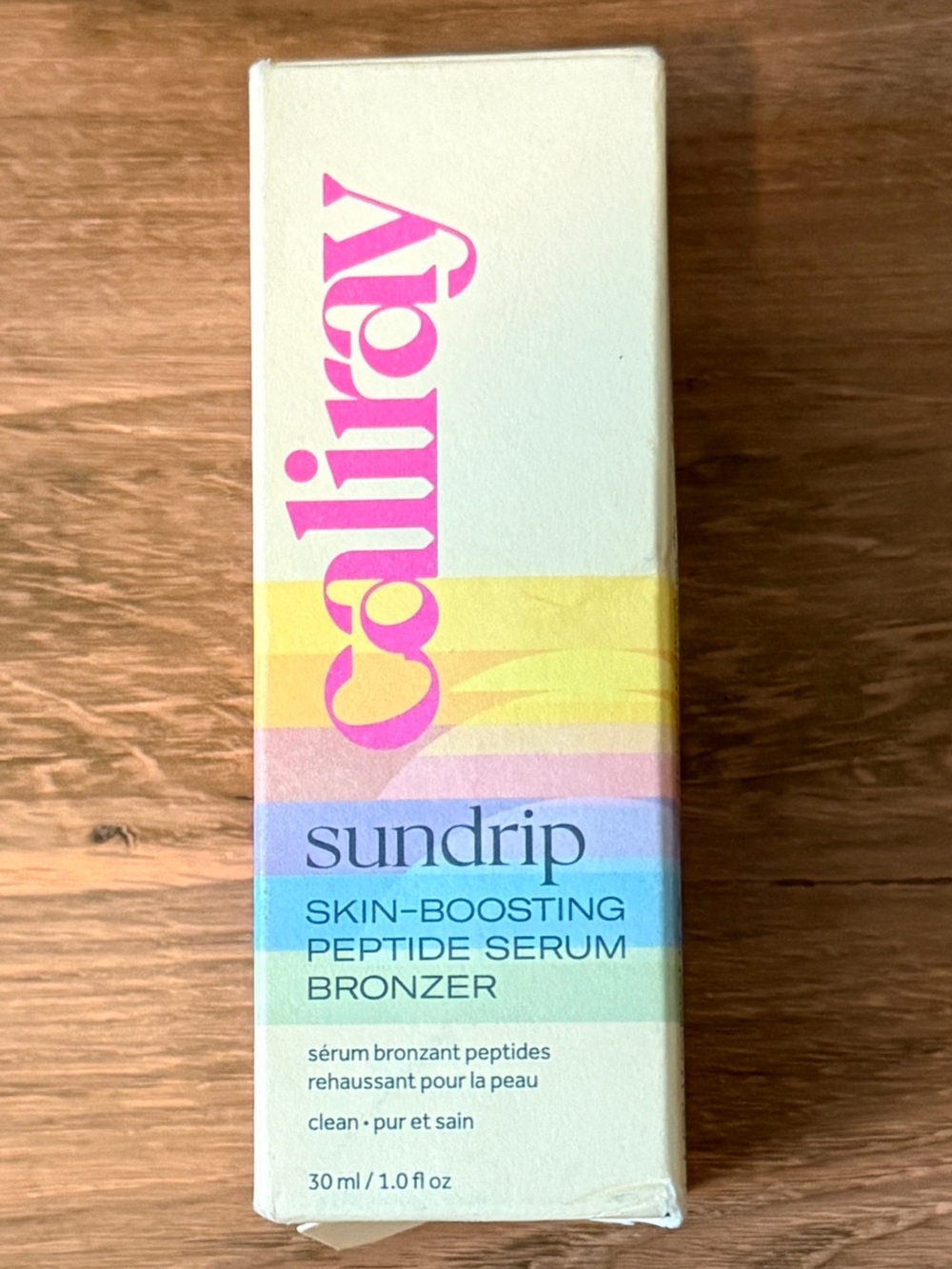 Caliray Sundrip Skin-Boosting Peptide Serum Bronzer 1 oz | New in Box